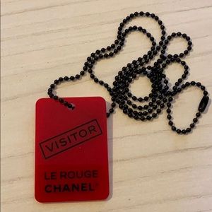Chanel Le Rouge Event Visitor Tag on Chain